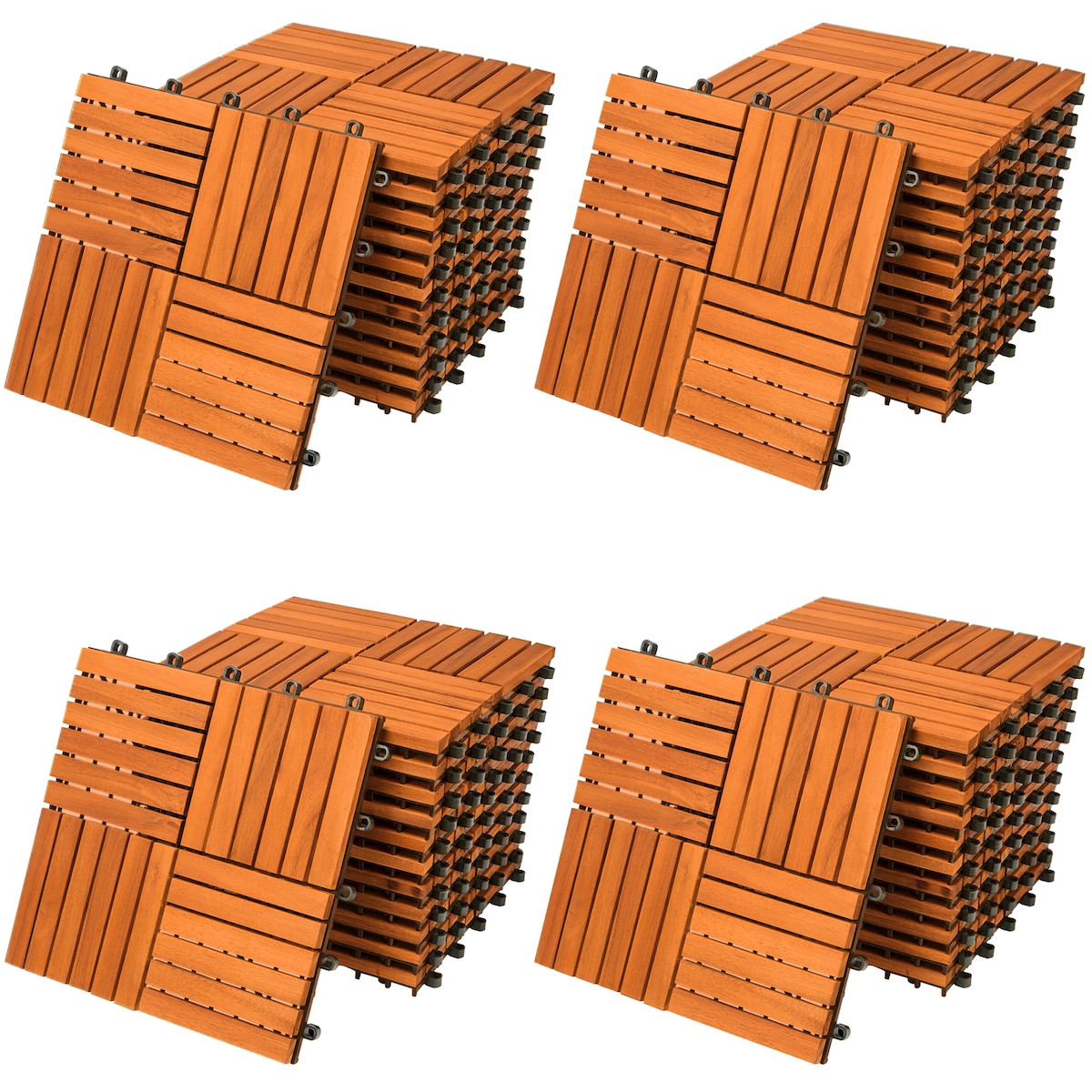 Casaria 44x Holzfliese Quattro Mosaik Akazie 30x30cm Image