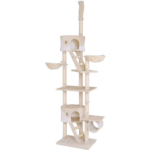 Dibea - lionto Kratzbaum höhenverstellbar, Höhe 230-250 cm, beige/weiß