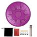 6 inch Steel Tongue Drum 11 Tone Hand Pan Drum Tank with Mallets (J Purple)