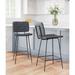 Boston Counter Stool (Set of 2) Vintage Black - 16.9" W x 19.5" D x 37.8" H