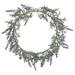 Pre-Lit Battery Operated Purple Lavender Spring Wreath- 16" - White LED Lights