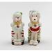 Cosmos Gifts Christmas Poodle Salt & Pepper Dolomite in Red/White | 3.38 H x 2.5 W in | Wayfair 57046