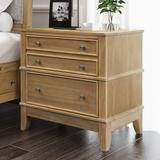 Hazel 3-Drawer Solid Wood Nightstand