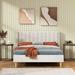 Everly Quinn Upholstered Low Profile Platform Bed Velvet, Metal in Brown | 41.33 H x 53.93 W x 80.31 D in | Wayfair
