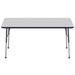 Factory Direct Partners Rectangle T-Mold Adjustable Height Activity Table w/ Standard Ball Glide Legs Laminate/Metal | 30 H in | Wayfair 10024-GYNV