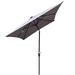 Arlmont & Co. Nicolaie Rectangular Tiltable Market Umbrella Solar LED Lighted Outdoor Umbrellas w/ Crank & Push Button Metal in Blue/Navy | Wayfair