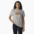 Dickies Women's Heavyweight Logo T-Shirt - Heather Gray Size M (FS47R)