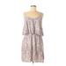Old Navy Casual Dress - Mini V Neck Sleeveless: Ivory Paisley Dresses - Women's Size Medium - Print Wash