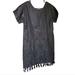 Madewell Dresses | Madewell Black Embroidered Shift Dress Size Xs | Color: Black | Size: Xs