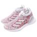 Adidas Shoes | Adidas Kid Size 2 Pink Rapidarun Laceless Knit Shoe Sneaker | Color: Pink/White | Size: 2g