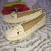 Michael Kors Shoes | Michael Kors Patent Leather Cream Colored Loafers Size 8 | Color: Cream/Gold/Red/White | Size: 8