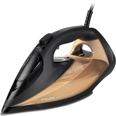 PHILIPS Dampfbügeleisen "DST7040/80", gold (schwarz, gold), B:13cm H:15,4cm T:32cm, Bügeleisen, SteamGlide Elite Bügelsohle, 300 ml Wassertank und 50gr/Min Dauerdampf Image
