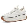 Plateausneaker TAMARIS "Milena", Damen, Gr. 41, weiß, Textil, Synthetik, sportlich, Schuhe, Freizeitschuh, Halbschuh, Schnürschuh mit Touch-It Ausstattung