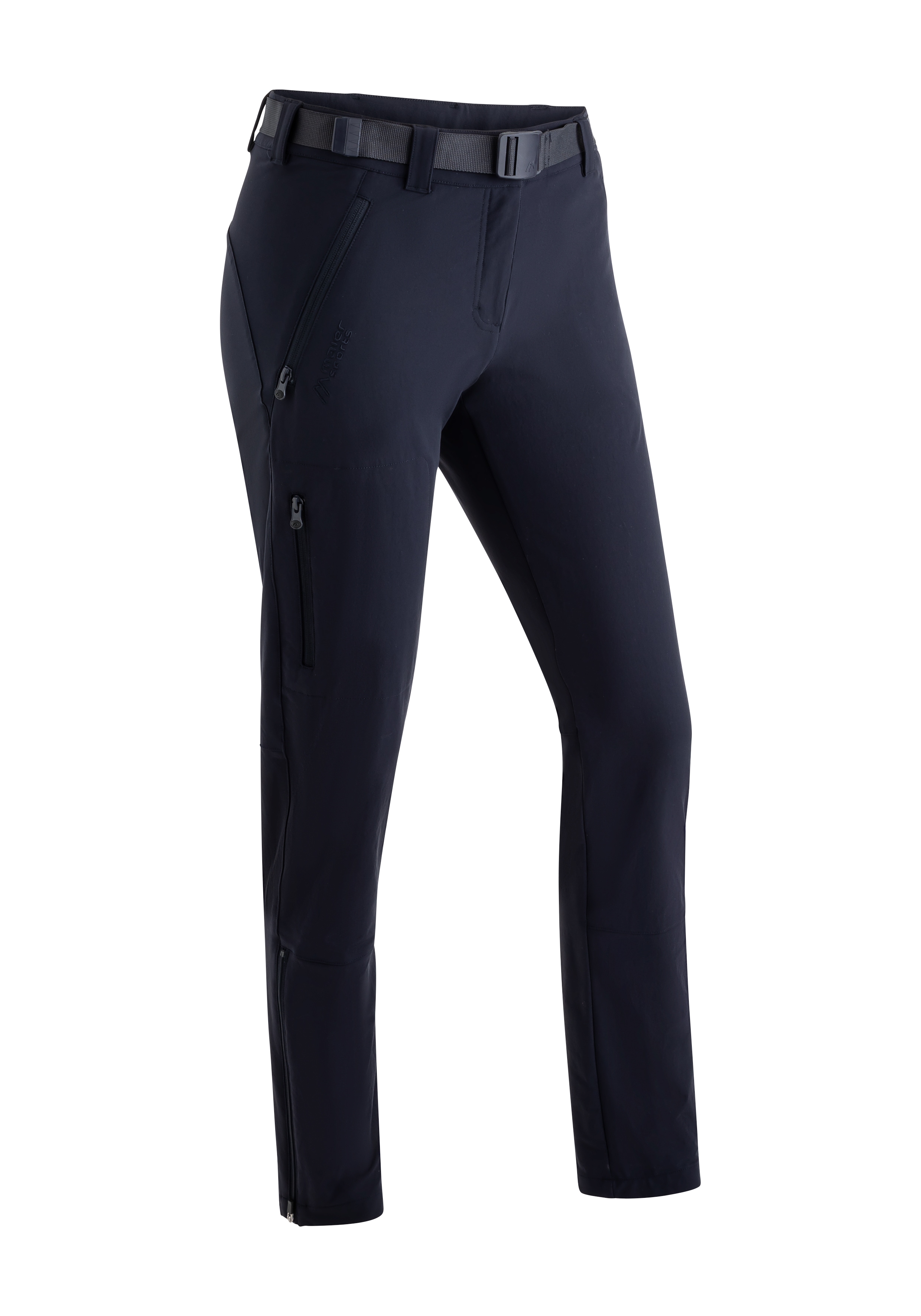 Funktionshose MAIER SPORTS "Lana slim", Damen, Gr. 52, Normalgrößen, blau (dunkelblau), 91% Polyamid, 9% Elasthan, Hosen, Damen Wanderhose, atmungsaktive Outdoor-Hose, 3 Taschen, Slim Fit Image