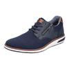 Schnürschuh RIEKER, Herren, Gr. 47, blau, Textil, Synthetik, sportlich, Schuhe, mit seitlichem Reißverschluss, Freizeitschuh, Halbschuh, Schnürschuh