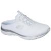 Sabot SKECHERS "SUMMITS SWIFT STEP", Damen, Gr. 40, weiß, Textil, sportlich, Schuhe, Sommerschuh, Schlappen, Schlupfschuh in veganer Verarbeitung