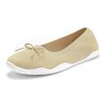 Sneaker Ballerinas LASCANA Gr. 42, beige Damen Schuhe Ballerinas