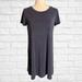 Madewell Dresses | Madewell Gray Blue Short Sleeve Swing Dress Crewneck Simple Casual Comfy Sz S | Color: Blue/Gray | Size: S