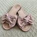 Kate Spade Shoes | Kate Spade Bow Slide Suede Sandals Sz 7.5 | Color: Pink | Size: 7.5