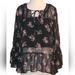 American Eagle Outfitters Tops | American Eagel Outfitters Size Sp Black Top | Color: Black/Pink | Size: Sp