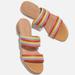 Madewell Shoes | Madewell Meg Double Rainbow Micro-Straps Leather Slide Sandals Women's Size 8 | Color: Pink/Red | Size: 8