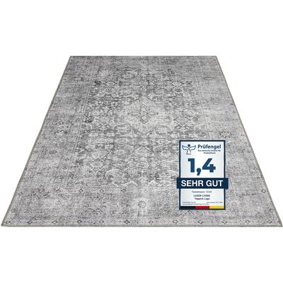 Teppich LUXOR LIVING "Lago", grau (grau, anthrazit), B:160cm H:6mm L:230cm, Polyester, Teppiche, faltbarer Teppich, mode