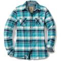 CQR Women's Plaid Flannel Shirt Long Sleeve, All-Cotton Soft Brushed Casual Button Down Shirts, Flannel Plaid Shirts Petite Green, S