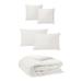 The Tailor's Bed Alabaster Standard Cotton Reversible 5 Piece Salem Bedspread Set Polyester/Polyfill/Cotton in White | Wayfair MRL-ALA-CVT-KG-5PC