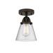 Innovations Lighting Glass LED Semi Flush Mount Glass in Gray/Brown | 9.25 H x 6.25 W x 6.25 D in | Wayfair 288-1C-OB-G64-LED
