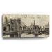 Red Barrel Studio® Epic Art 'Vintage NY Brooklyn Bridge Skyline' By M Vintage NY Brooklyn Bridge Skyline by Michael Mullan | Wayfair