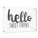 Gracie Oaks Hello Sweet Cheeks Sign by Marla Rae - Unframed Print Plastic/Acrylic in White | 24 H x 36 W x 0.2 D in | Wayfair