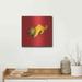 Indigo Safari 'Lion' By Bo Virkelyst Jensen, Metal Wall Art Metal in Red/Yellow | 12 H x 12 W x 0.13 D in | Wayfair