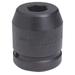 PROTO J10032T 1 in Drive Impact Socket 2 in Size, 12 Standard Socket, black