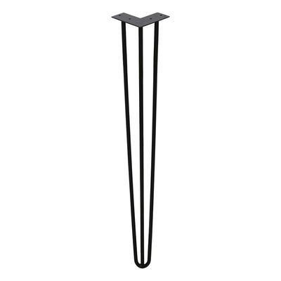 Randaco - vingo 4 Stück tischbeine metall 3-Stange Bein, 45cm Tischkufen Haarnadel Tischbein 12 mm, Image