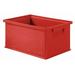 Ssi Schaefer Straight Wall Container Red Solid HDPE 1463.130906RD1