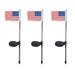 Wovilon American Flag Shape Insert Land Type Solar Lights Decorative Garden Lanterns Landscape With Warm White Led Outdoor Lighting For Landscape Yard Pathway And Patio