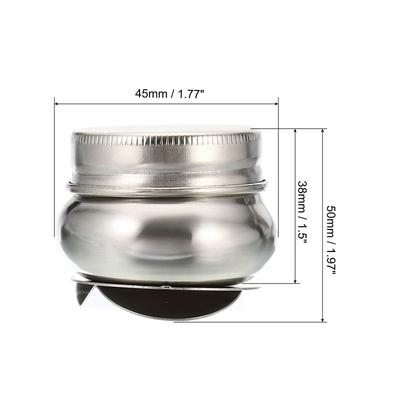 Palette Cups Paint Pot Container Cup with Lid and Clip, Silver