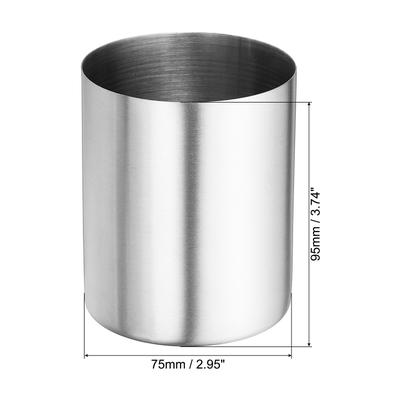 Pencil Holder Pen Holder for Desk Stainless Steel Pencil Holders Cup - Silver