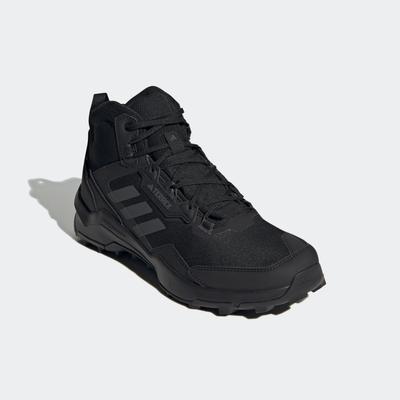 Wanderschuh ADIDAS TERREX "TERREX AX4 MID GORE-TEX", Gr. 42,5, schwarz (core schwarz, carbon, grau four), Synthetik, Tex