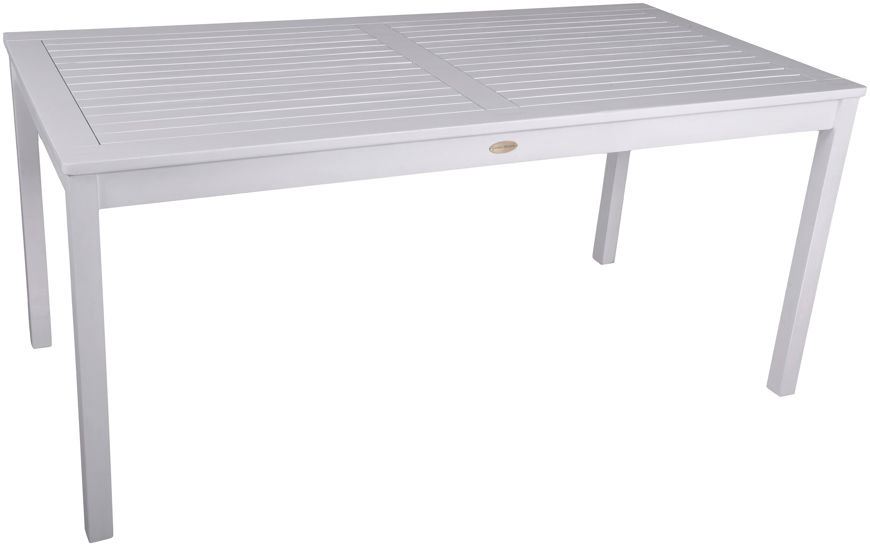 Gartentisch GARDEN PLEASURE "MALMÖ", weiß (weiß, weiß, weiß, weiß, weiß, weiß, weiß), B:165cm H:75cm T:80cm, Tische, BxTxH: 165x80x75 cm