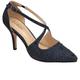 Lotus Panache Womens Court Shoes 5 UK Navy/Diamante