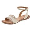 Sandale LASCANA "Sommerschuh", Damen, Gr. 39, beige, Obermaterial: 100% Ziegenleder. Futter: 100% Schweinsleder. Decksohle: 100% Rindsleder. Laufsohle: 100% Synthetik, unifarben, modisch, Schuhe Riemchensandale, Sandalette, Sommerschuh aus...