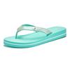 Badezehentrenner VENICE BEACH, Damen, Gr. 35, blau (mint), Obermaterial: 100% Textilmaterial. Futter: 100% Textilmaterial. Decksohle: 100% Synthetik. Laufsohle: 100% Synthetik, Glitzer, unifarben, casual, Schuhe, Sandale, Pantolette, Badeschuh...