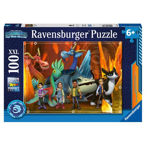 Ravensburger Kinderpuzzle 13379 - Dragons: Die 9 Welten - 100 Teile XXL Dragons Puzzle für Kinder ab 6 Jahren