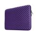 LLAYOO 15 Inch Laptop Sleeve Diamond Foam Shock Resistant Neoprene Padded Case Fluffy Lining Protective Zipper Cover Carrying Bag Compatible with 15.4 MacBook Pro Touch Bar A1707 A1990(Purple)