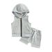 Frobukio 2Pcs Toddler Baby Boys Summer Outfits Sleeveless Zipper Hoodie Tops Solid Color Drawstring Shorts Sets Grayã€€18-24 Months