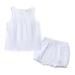 KI-8jcuD Cute Summer Outfits For Teen Girls Baby Girls Cotton Linen Summer Solid Sleeveless Vest Shirt Tops Shorts Set Outfits Baby Girls Outfit Preemie Baby Girl Clothes Set New Born Baby Stuff 4 M