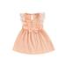 Baby Girl Dress Sleeveless Crew Neck Lace Patchwork Bowknot Summer A-line Dress