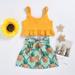 Tejiojio Girls and Toddlers Soft Cotton Clearance Newborn Infant Baby Girls Boys Sleeveless Solid Tops+Short Pants Set