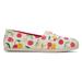 TOMS Women's Natural Cream Alpargata Cherries Espadrille Slip-On Shoes, Size 6.5